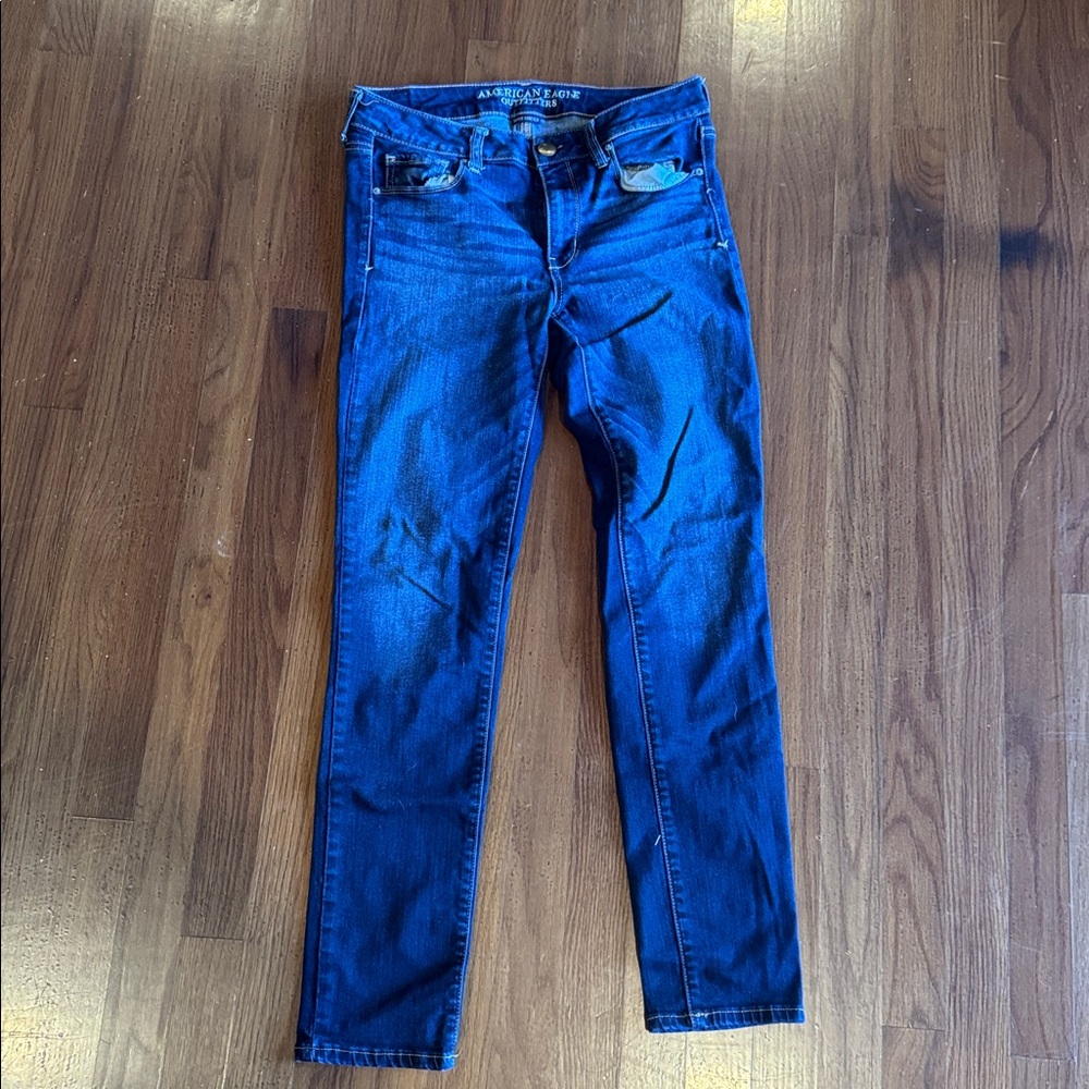 American Eagle Outfitters Dark Blue Super Stretch Jeans